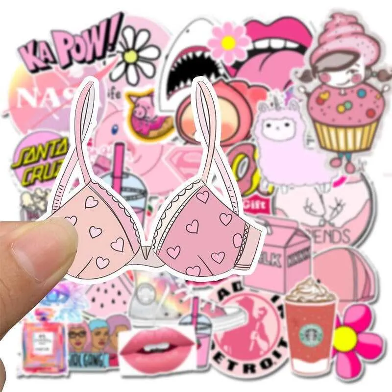 Pink Assorted Stickers: Vibrant and Unique Designs