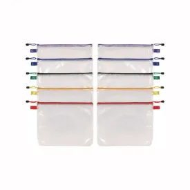 Poly Travel Pouch Set, 13.19" X 10.44", Assorted Colors, 10/pack