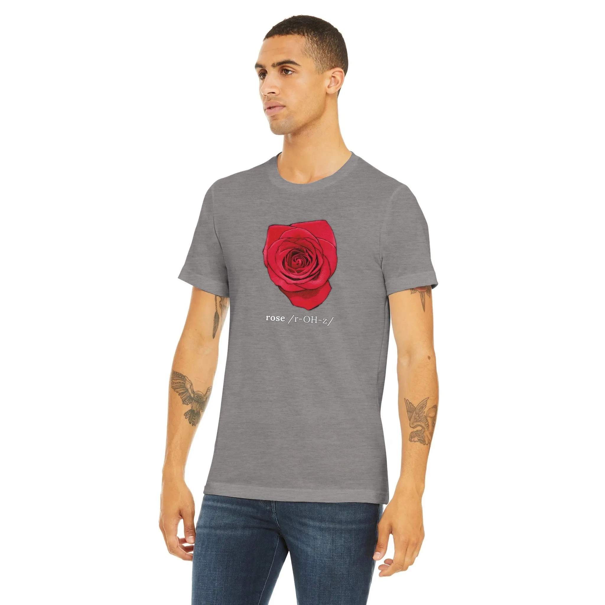 Rose Phonetic Triblend Unisex Crewneck T-shirt