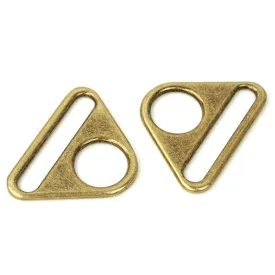 Sallie Tomato - Two Antique 1.5" Triangle Rings