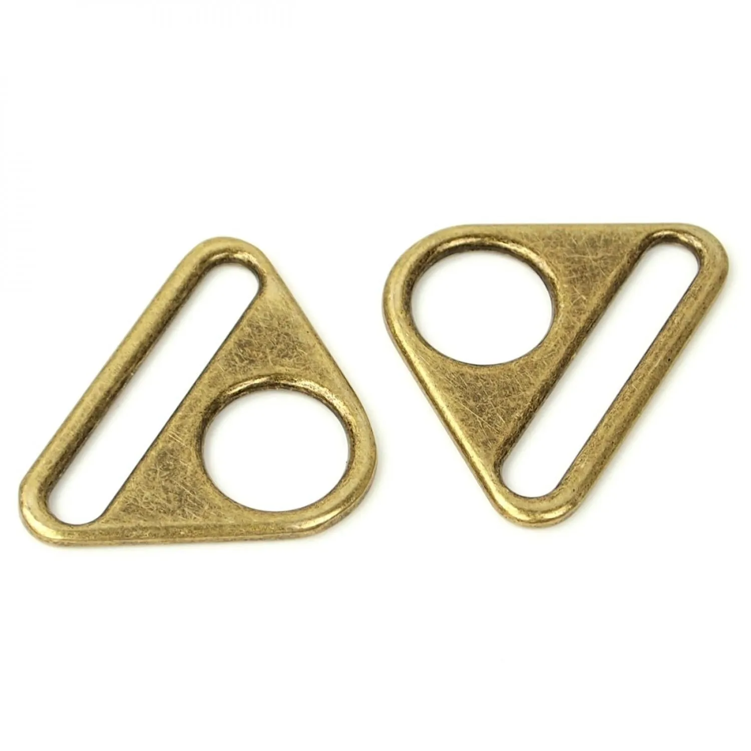 Sallie Tomato - Two Antique 1.5" Triangle Rings