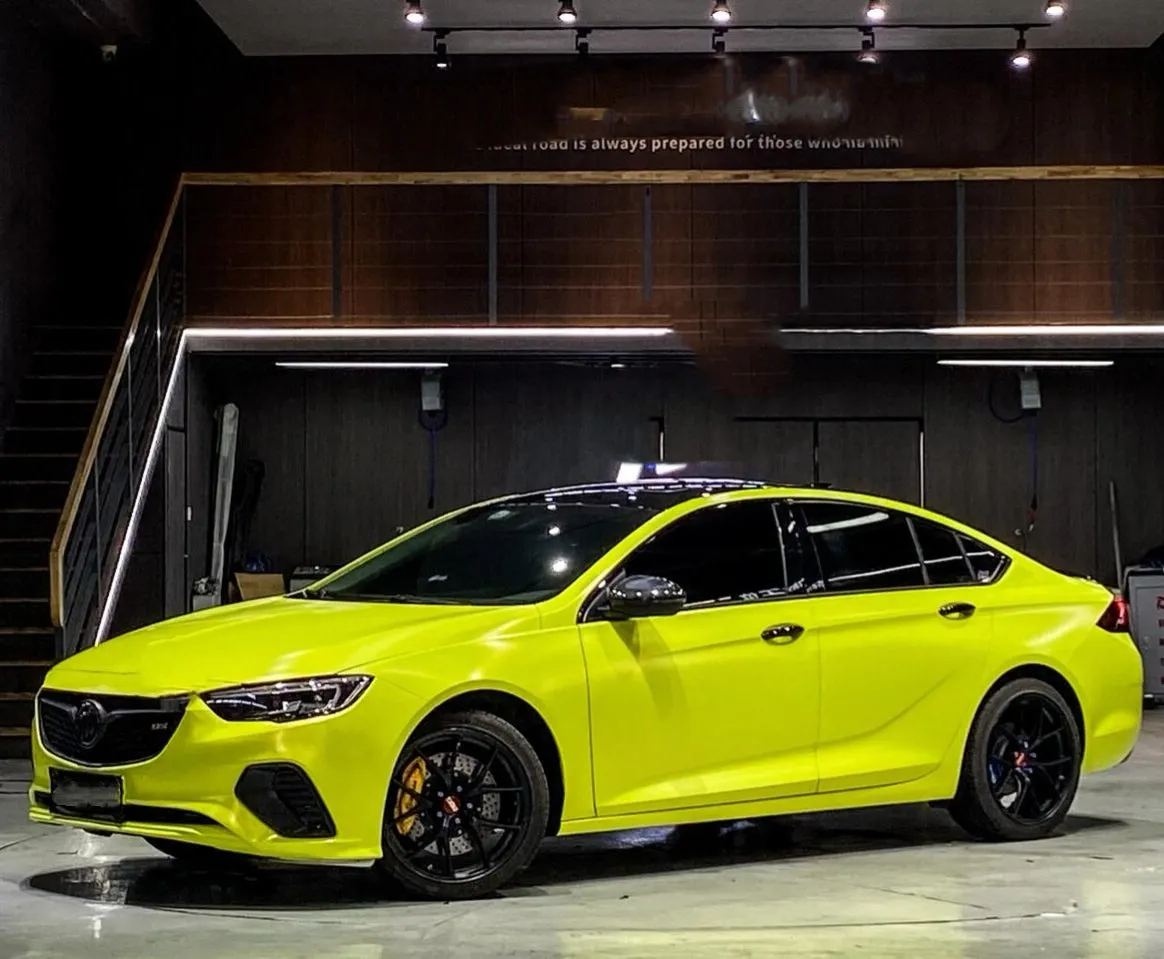 Satin Metallic Neon Yellow Vinyl Wrap