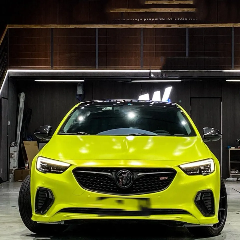 Satin Metallic Neon Yellow Vinyl Wrap