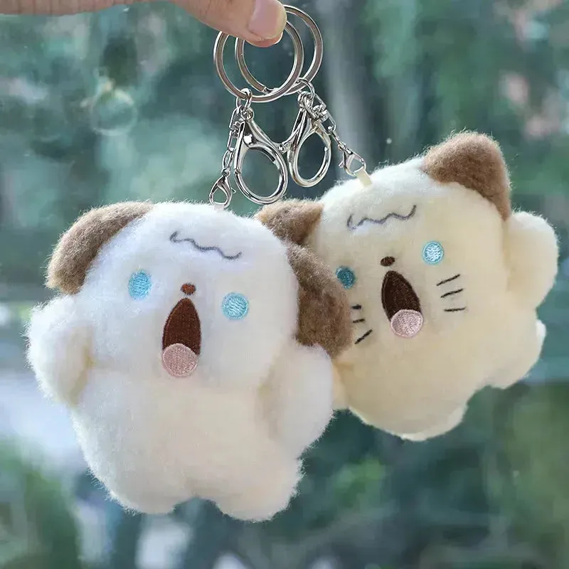 Screaming Animals Plush Keychain