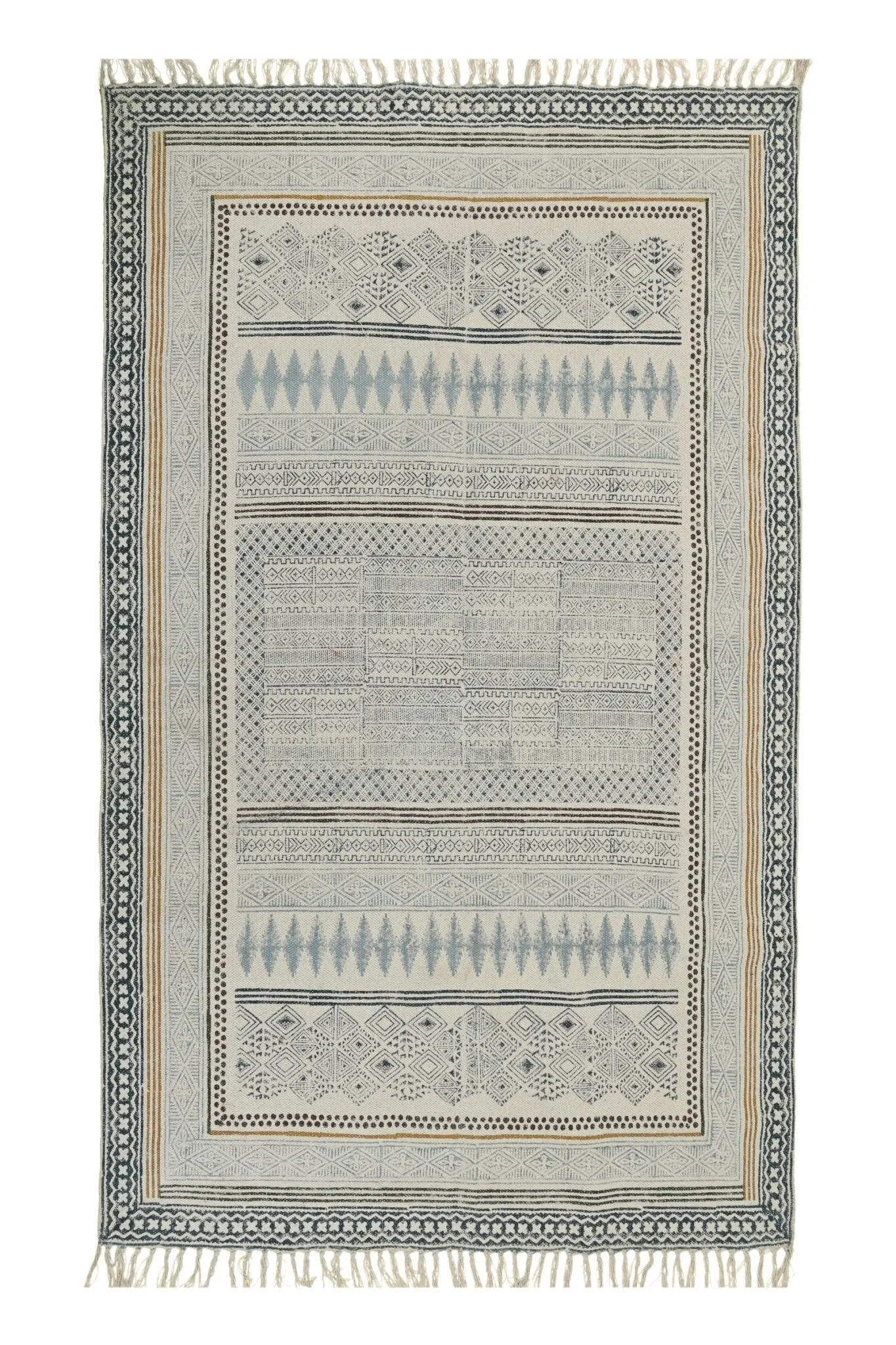 SNOWDROP  - BLOCK PRINTED RUG