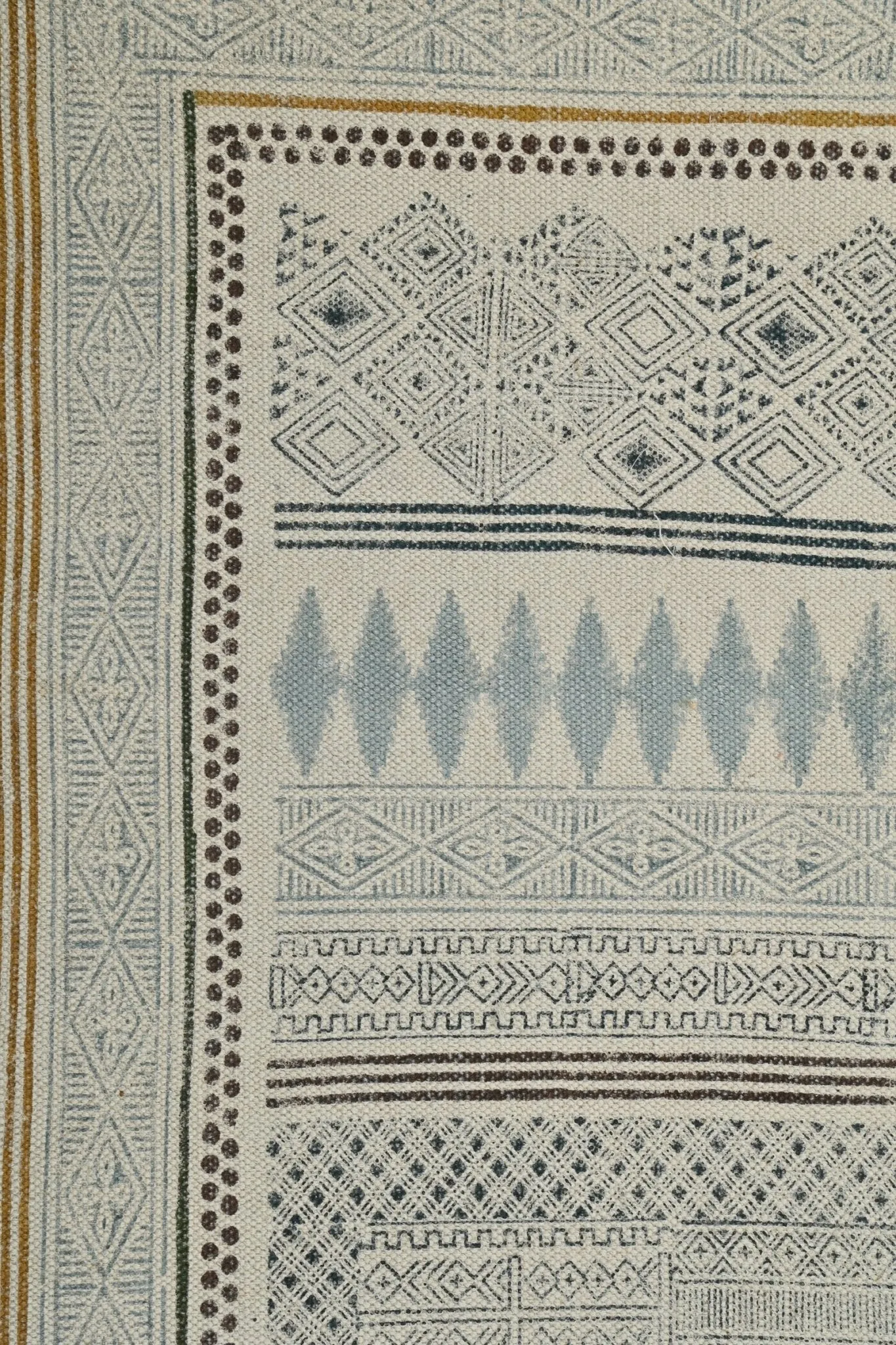 SNOWDROP  - BLOCK PRINTED RUG