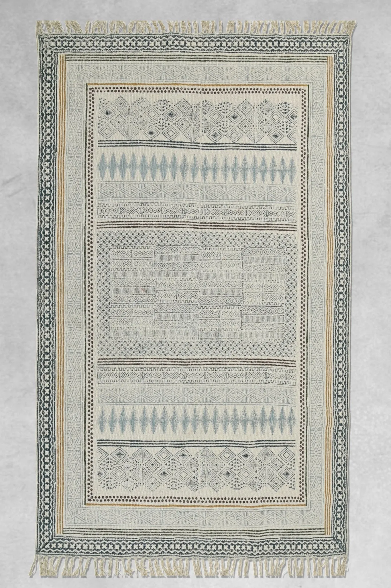 SNOWDROP  - BLOCK PRINTED RUG
