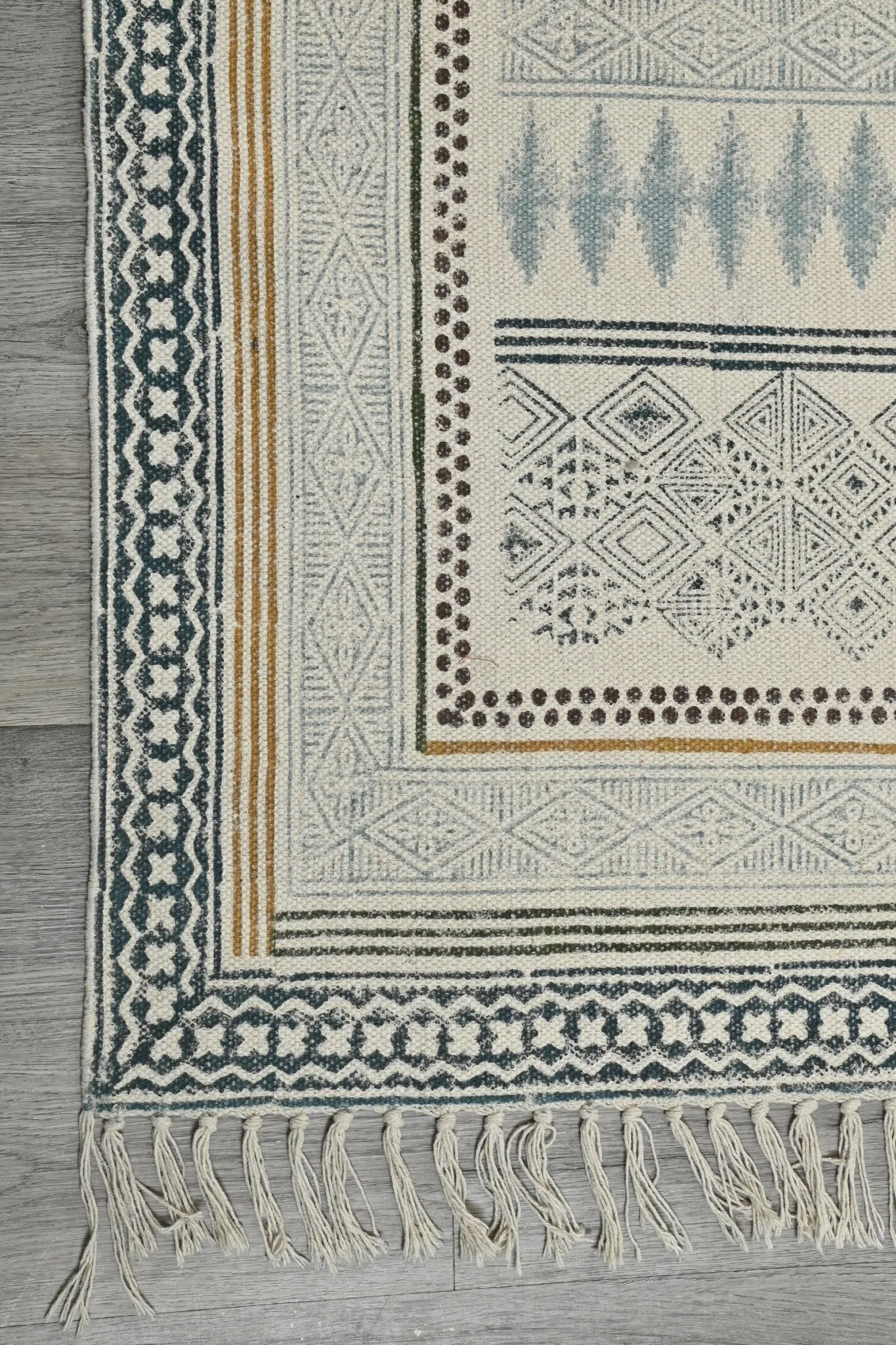 SNOWDROP  - BLOCK PRINTED RUG