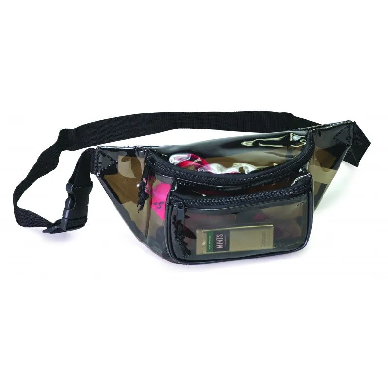 Three Zipper Clear Fanny Pack