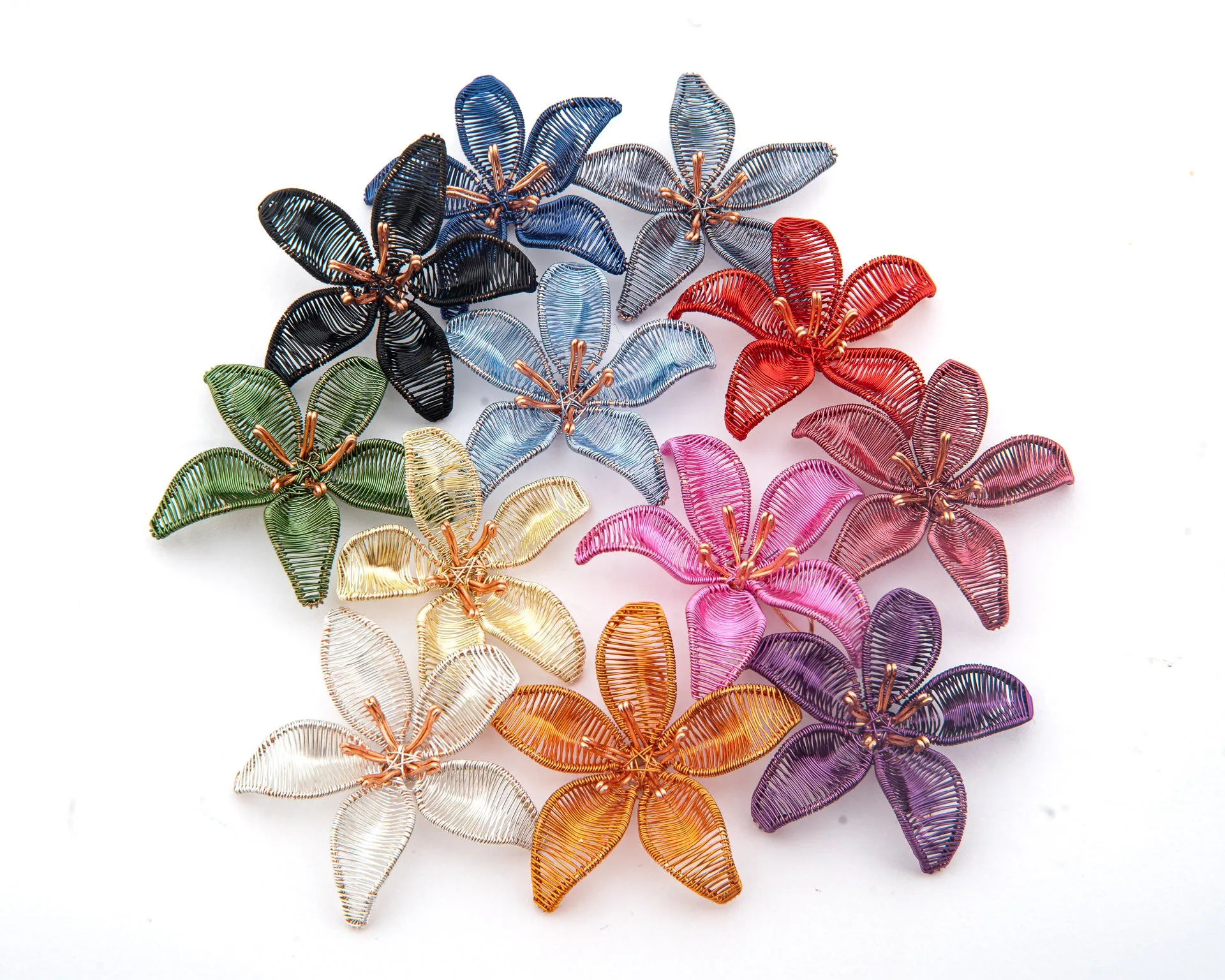 Wireart Lily Pendant, Purple