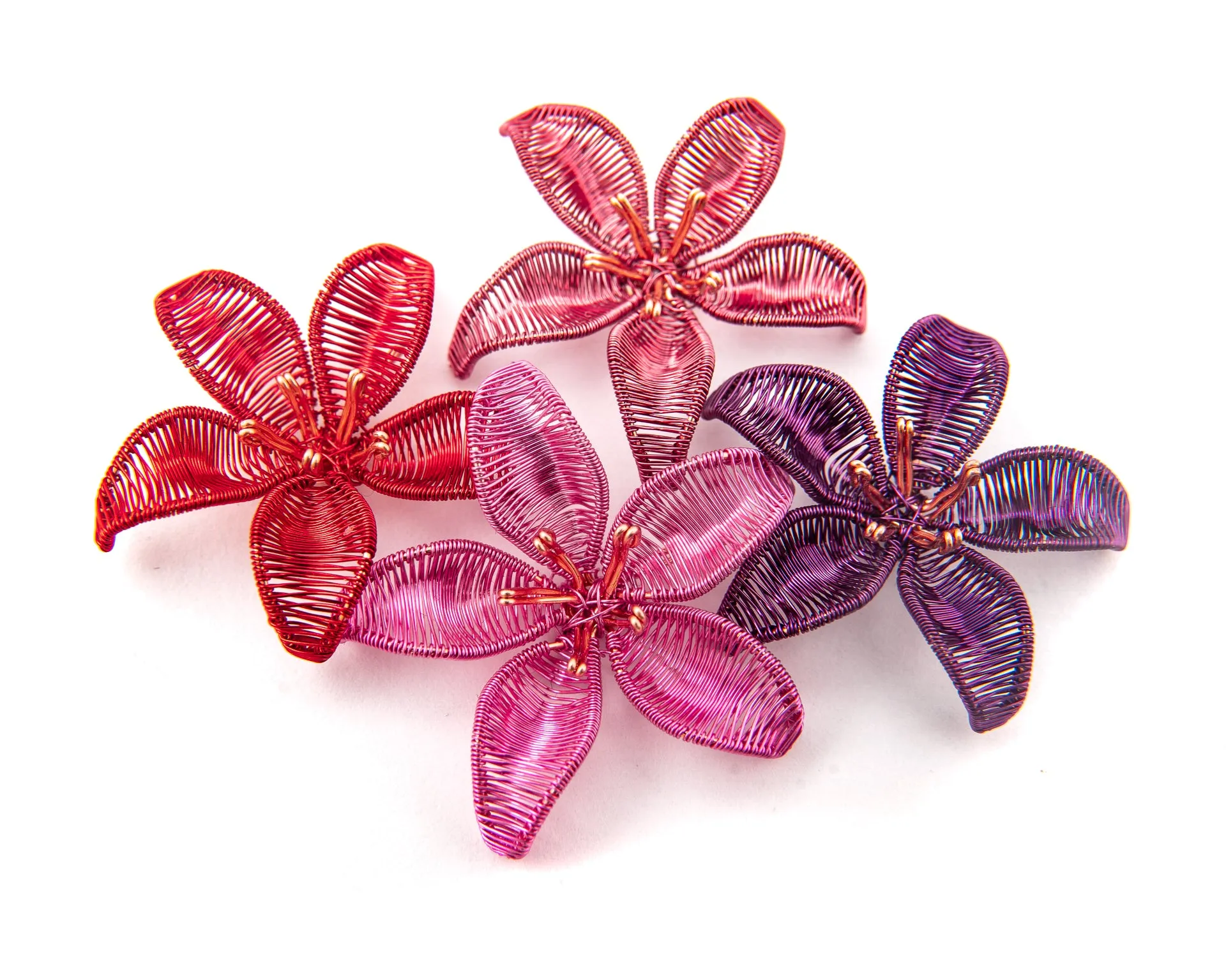 Wireart Lily Pendant, Purple