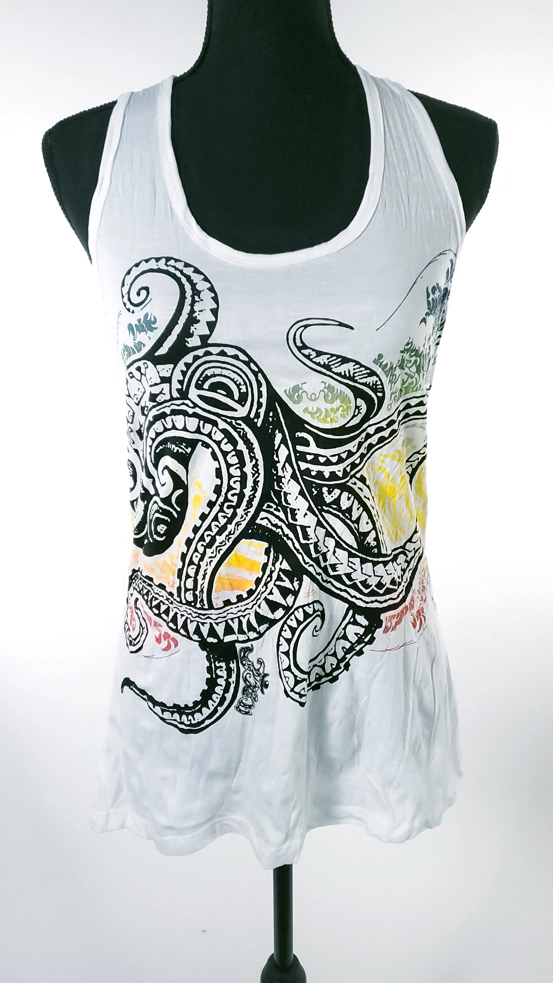 Women's Multicolored Octopus Tank Top