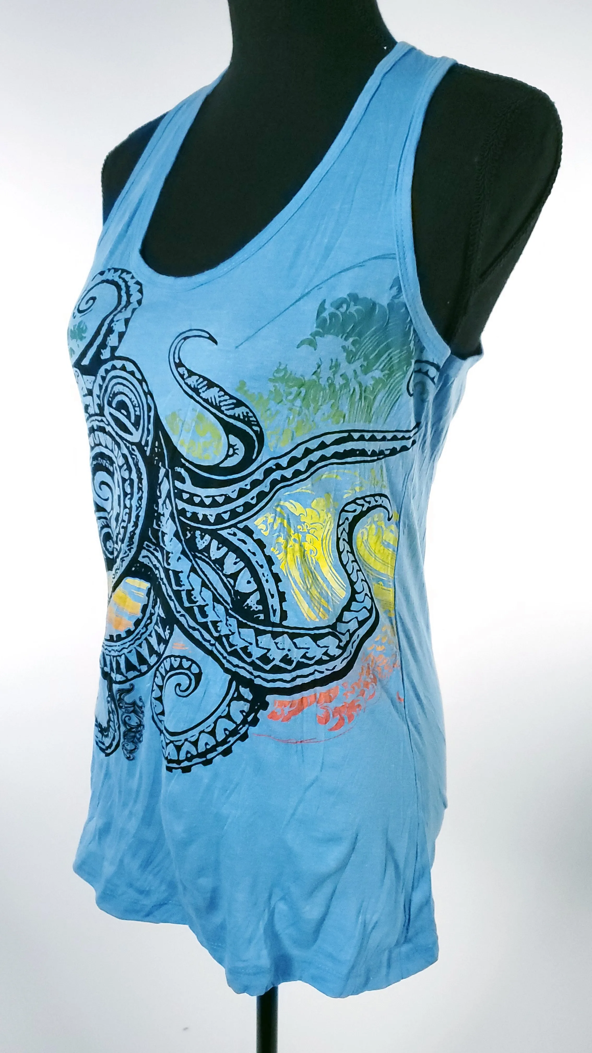Women's Multicolored Octopus Tank Top