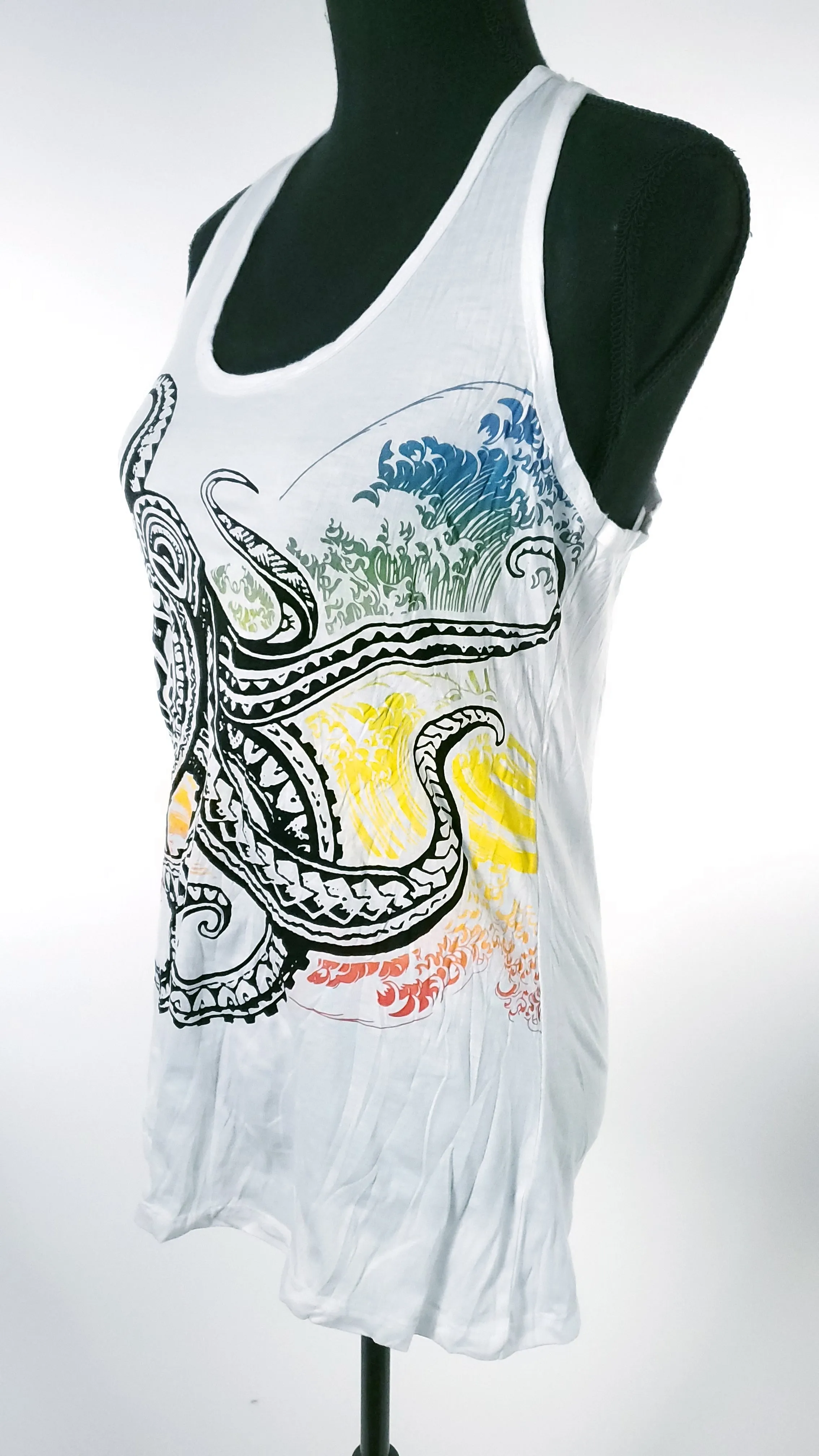 Women's Multicolored Octopus Tank Top