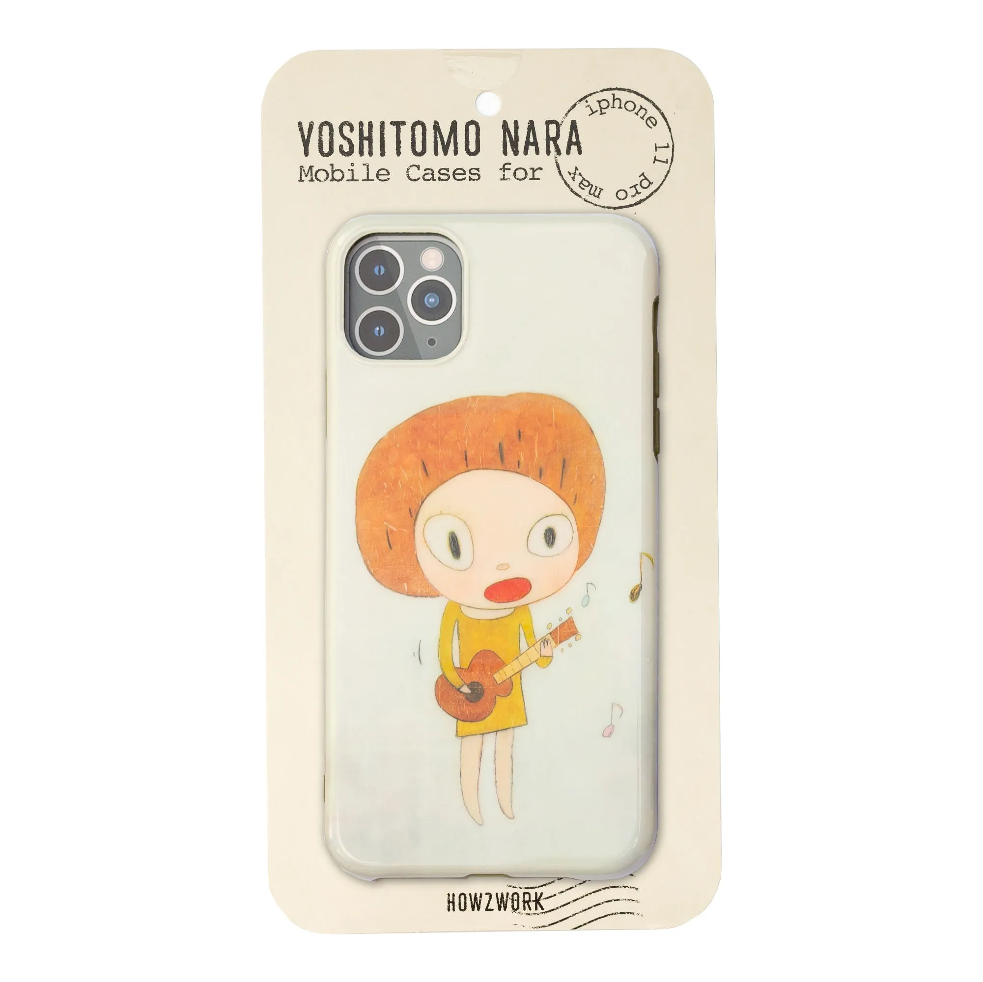 Yoshitomo Nara 2020 mobile case for iPhone 11 Pro Max, Guitar Girl/Cheer up! YOSHINO!