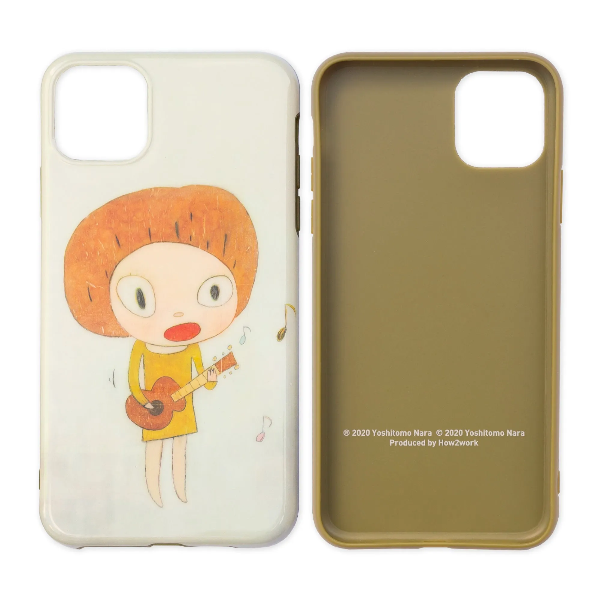 Yoshitomo Nara 2020 mobile case for iPhone 11 Pro Max, Guitar Girl/Cheer up! YOSHINO!